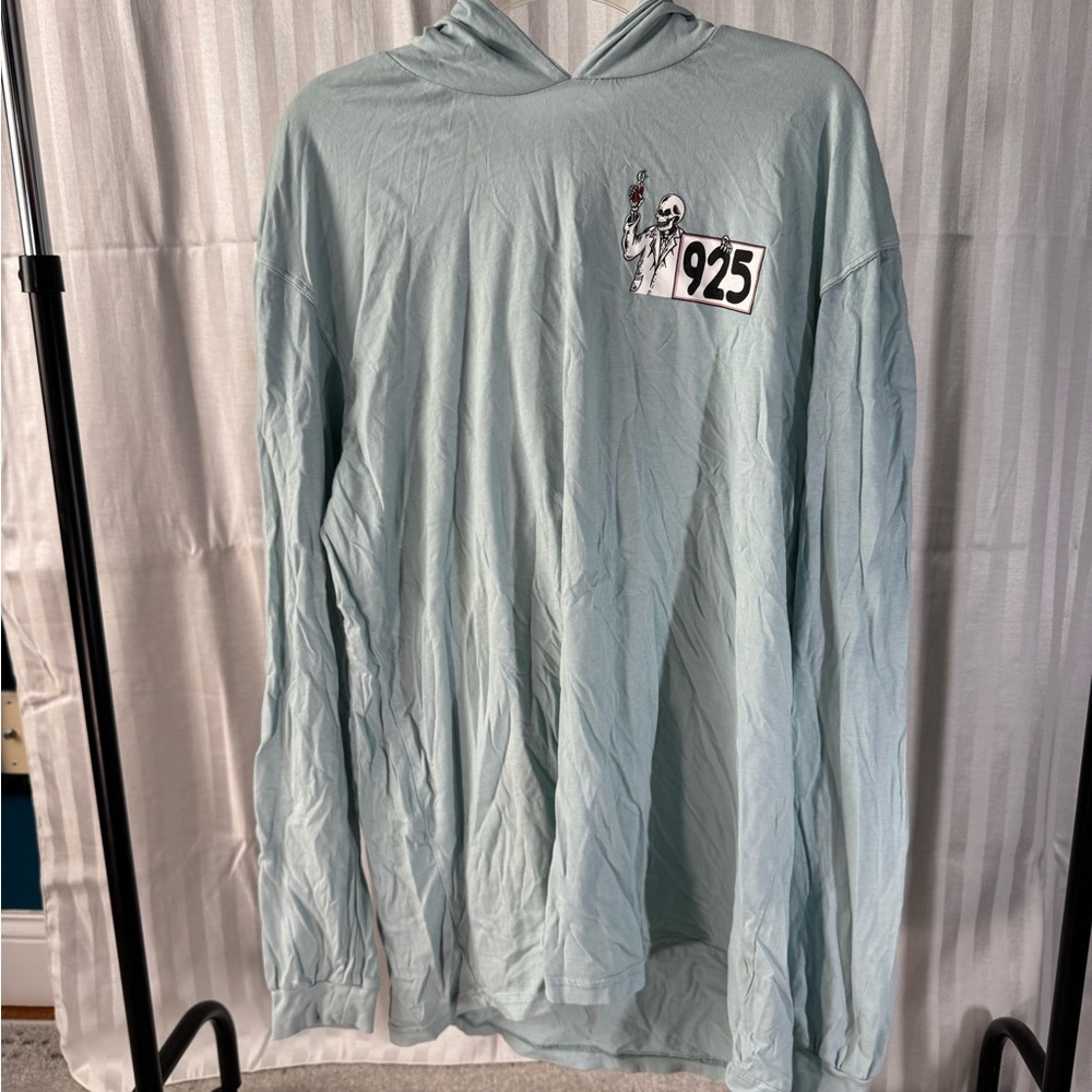 Light Blue Graphic Hoodie
